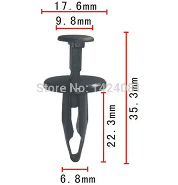 

500x OEM Nylon forGM 20510029 for Chrysler 34202672 Body Panel Fastener Retainer Clip for Ford N803362-S