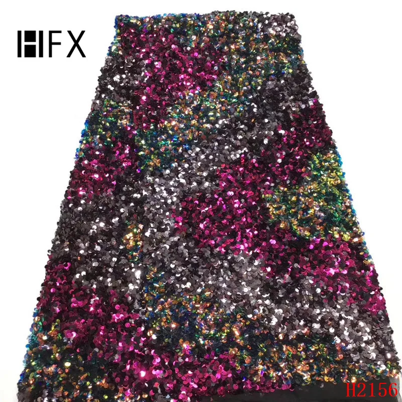 HFX фиолетовые кружевные ткани 3D тяжелые расшитые блестками вышитый материал