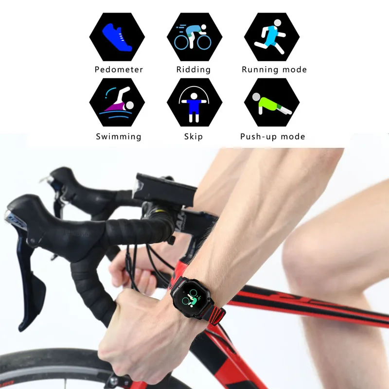 K5 Смарт часы IP68 Водонепроницаемый Велоспорт трекер Браслет монитор сердечного