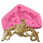 Силиконовая форма в виде листьев Mujiang в стиле барокко, кайма для мастики для украшения торта, конфет, шоколада, мастики, смолы, ремесленные формы