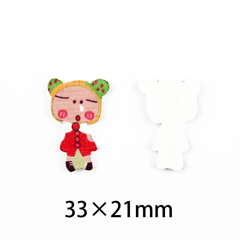 Новое поступление 33*21 мм 50 шт Смешанные Цвет случайный спальный девочек