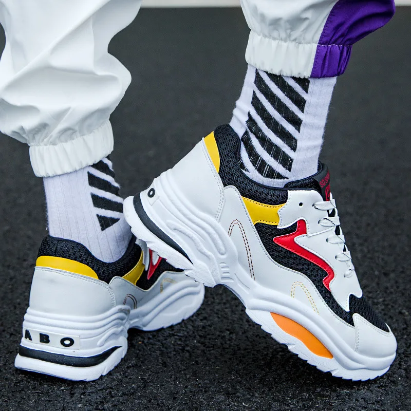 INS Vintage chunky Sneaker Kanye West Light Breathable Men Casual Shoes Zapatillas de Hombre Tenis Masculino dropshipping | Обувь
