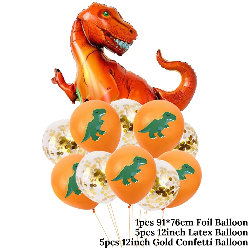 11pcs Balloon Set Реквизит Динозавр для вечеринки динозавр бумажный шарик Гирлянда для день рождения детей, мальчика вечерние украшения мир динозавров джунгли вечерние Декор - Цвет: 11pcs Balloon Set