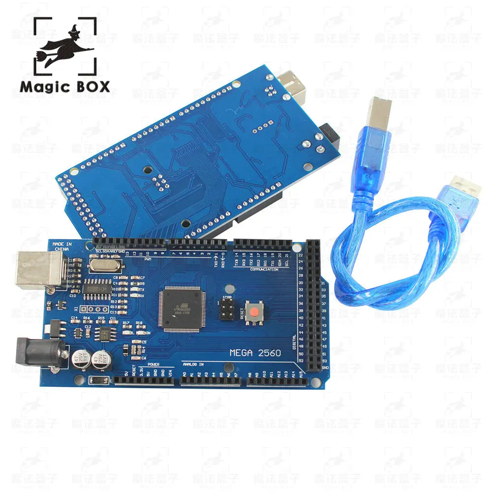 Комплект Reprap Ramps 1,4 с нагревателем mk2b+ Mega 2560 R3+ 12864LCD контроллер+ A4988 Драйвер+ концы+ кабели для 3d принтера 1