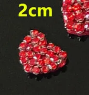 2 CM Любовь красные бусинки нашивки в виде сердца DIY аппликация пришить отделка бисером патч наклейки для одежды DIY аксессуары для одежды - Цвет: 2 CM
