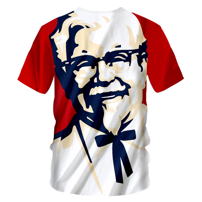 UJWI Новинка лета 2019 с капюшоном повседневный стиль мужская 3D печать KFC дедушка