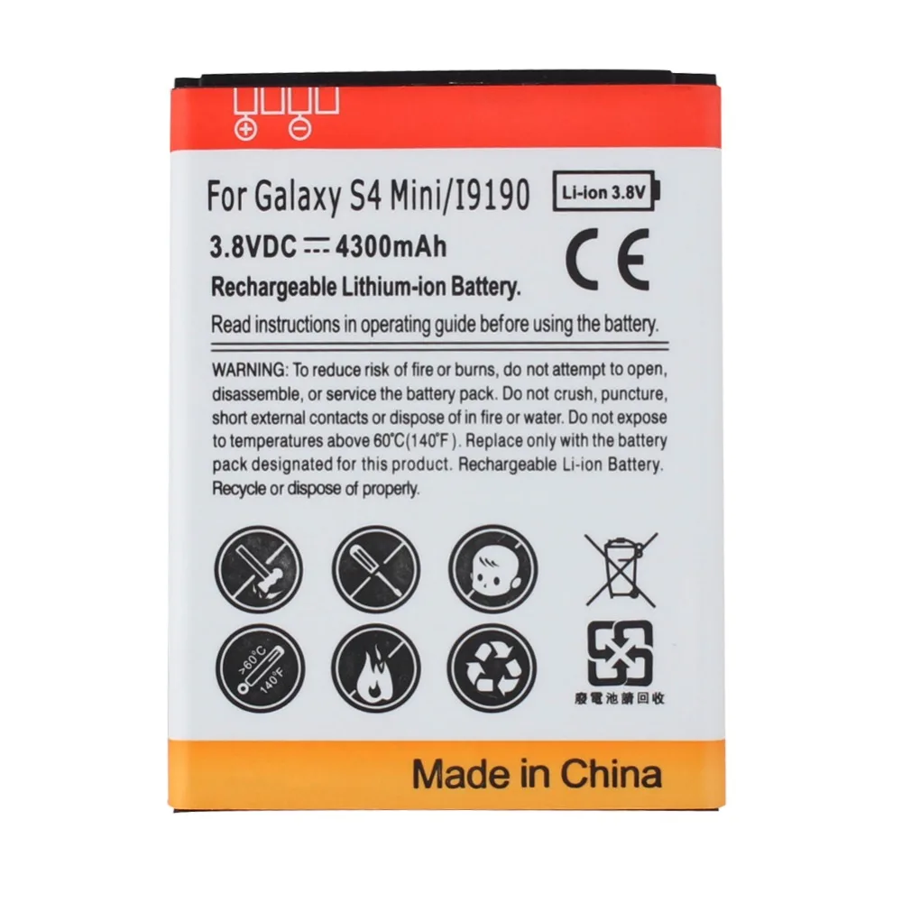 4300 мАч для Samsung Galaxy S4 SIV mini i9190 аккумулятор + задняя крышка Mini I9195 i9192 батарея