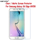 Новинка, прозрачнаяАнтибликовая матовая защитная пленка HD для Samsung Galaxy S6 Edge G9250 5,1 дюйма, защитная пленка с чистящей салфеткой