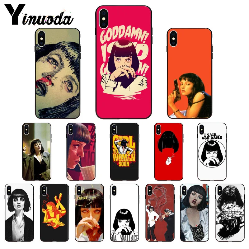 Мягкий чехол для телефона Yinuoda Mia Wallace с пользовательским фото Apple iPhone 8 7 6 6S Plus X XS MAX