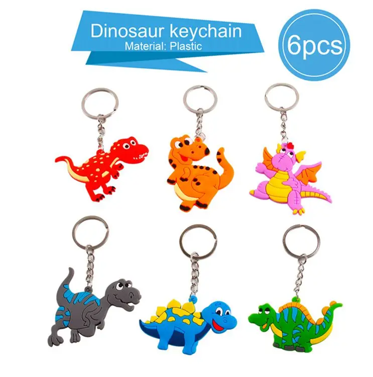 Keychain 6pcs FENGRISE день рождения для детей джунгли для вечеринки в стиле сафари украшения воздушные шарики в виде животных Декор детский душ тема джунгли вечерние принадлежности - Цвет: Keychain 6pcs