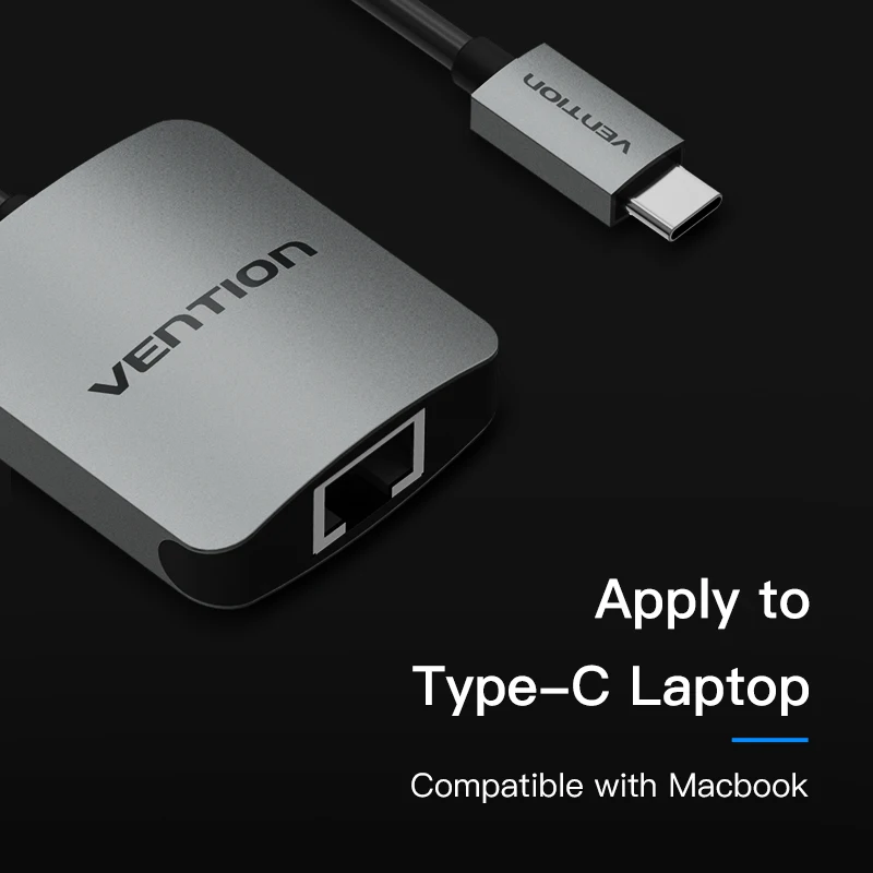 Vention USB C Ethernet адаптер RJ45 100 Мбит/с Внешний Type Lan сетевая карта конвертер для