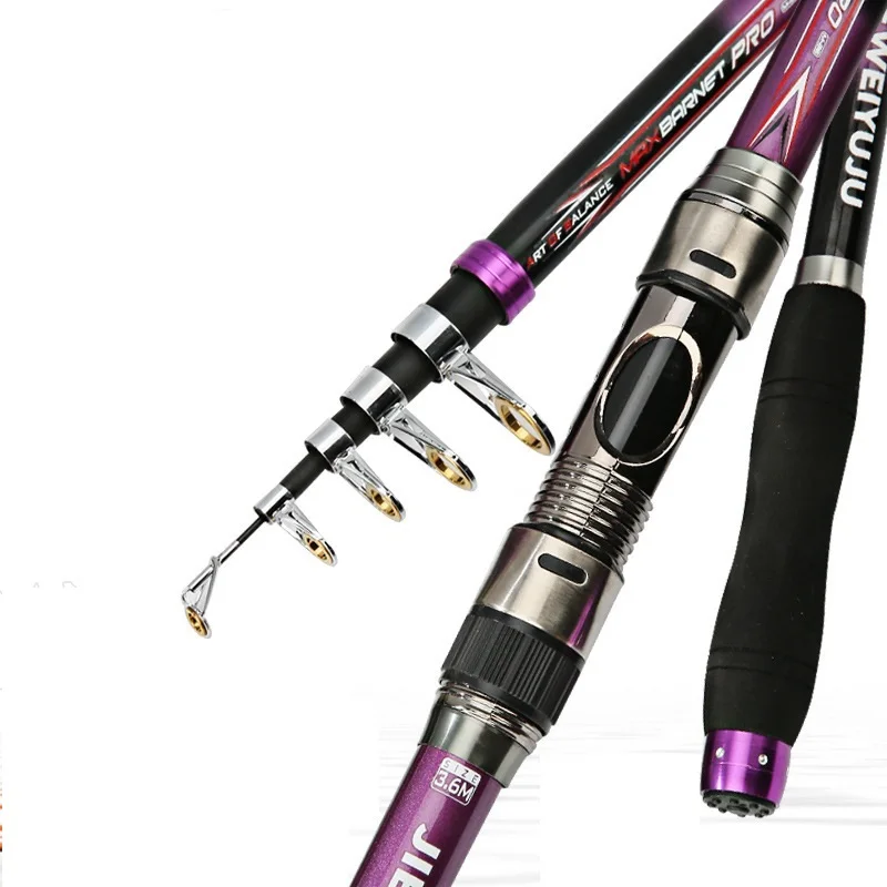 Новая портативная жесткая телескопическая удочка из стекловолокна 2 1-3 6 м