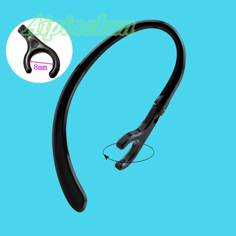 Aipinchun 3 шт. черный 8 мм 360 поворотный крючок для наушников Jabra EASYGO/EASYCALL/CLEAR/TALK Bluetooth