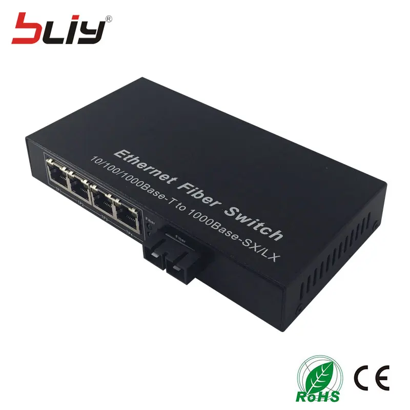 1g4e 20 км 1000 м dualfiber SC одномодовый оптический порт RJ45 Ethernet Оптическое волокно media