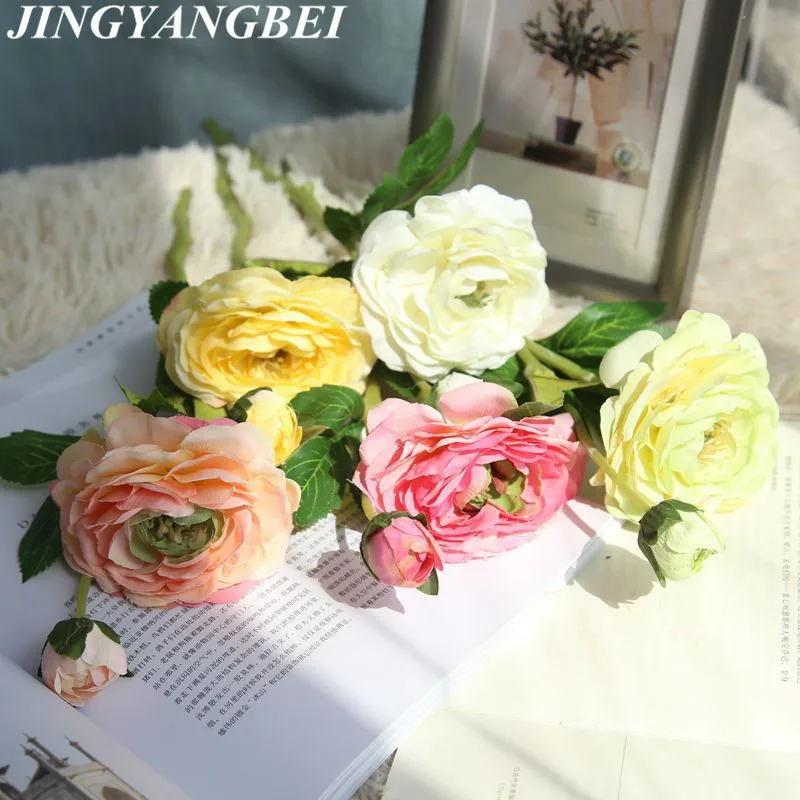 Высококачественный искусственный букет ranunculus поддельные персидские шерстяные