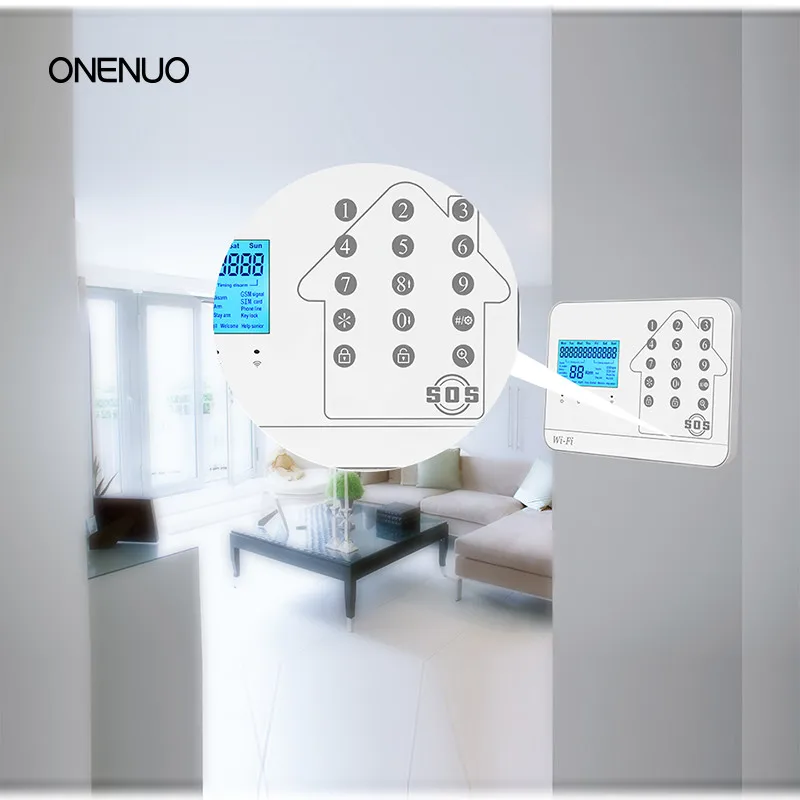 Горячая Распродажа 433 МГц беспроводная домашняя сигнализация с GSM WIFI PSTN функция