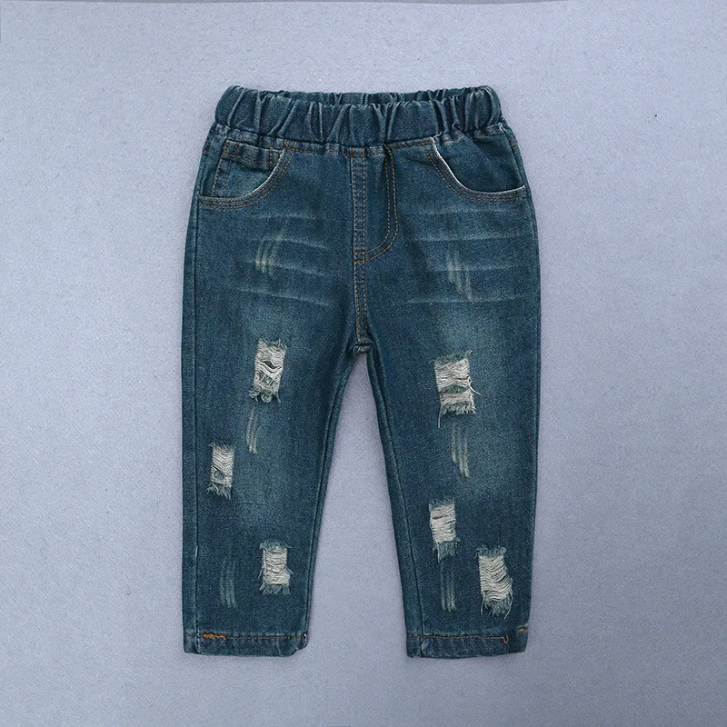 1-7 Spring Autumn Baby Boys Clothes Sets Cotton Shirts and Hole Jeans Comfy Clothing Little Boy Long Sleeve Tops Kids Outfits |