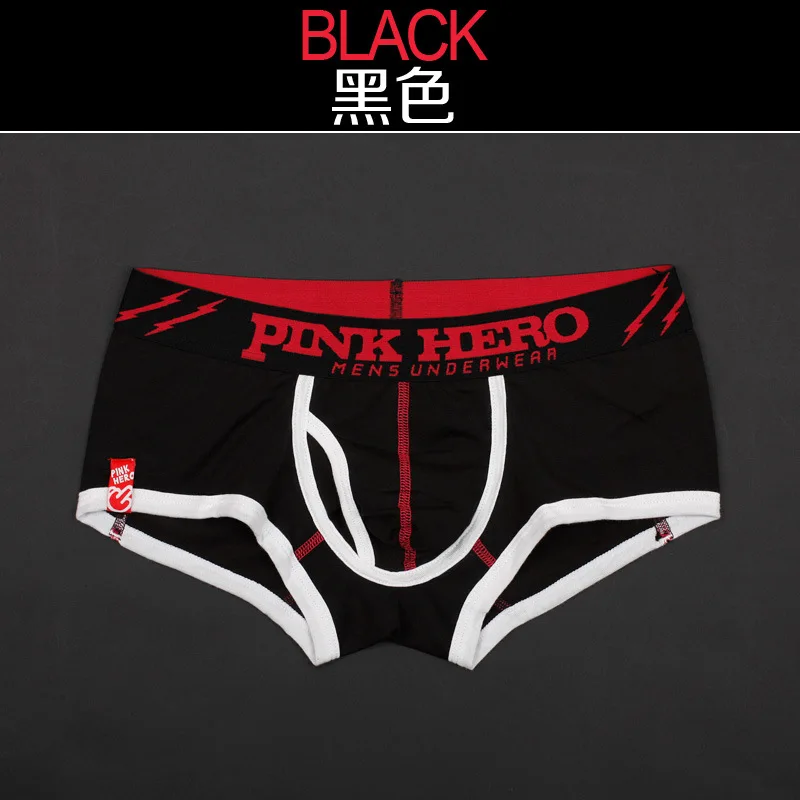 Трусы-боксеры Pink Hero мужские Брендовое пикантное нижнее белье хлопковые модные
