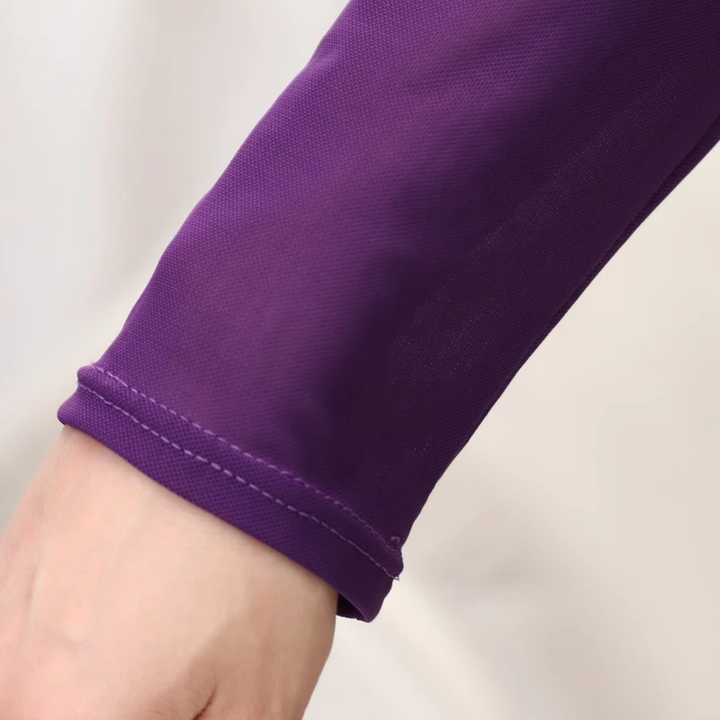 

2019 Lace Women Tee Shirts Turtleneck Embroidery Vintage Sexy Lady Blouses Tops Femme Blusas WorkWear Purple Black Plus Size 4XL