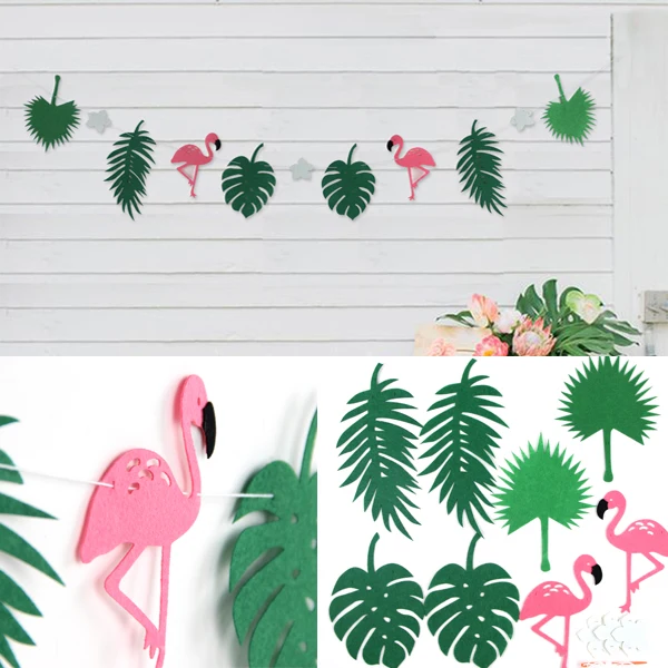 Summer Happy Birthday Party Decoration Set Jungle Foil Balloon Flamingo Lantern Pineapple Table Skirt Palm Leaves Photo Decor | Дом и сад