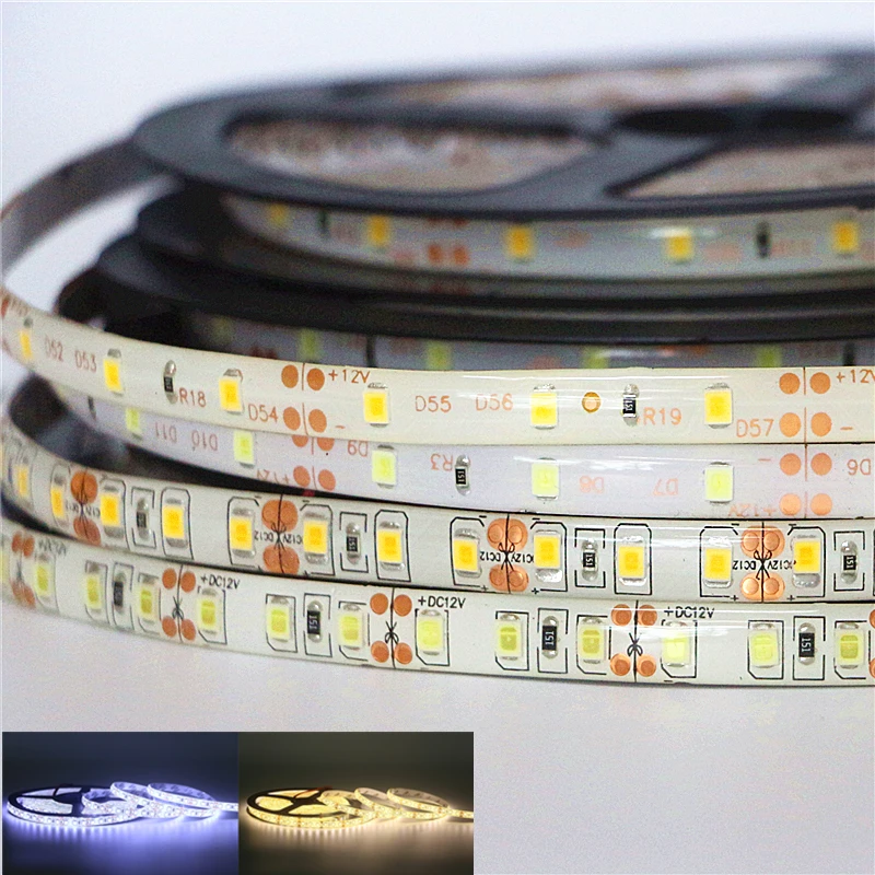 5 м/упак. SMD 2835 / 3528 60 Светодиодный s/m 120 светодиодный DC 12 В 300 s 600 IP20 IP65