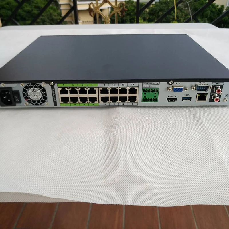 Камера Dahua NVR камера 8 Мп 16PoE портов 1 PoE с поддержкой 800 м для подсчета веса до 12