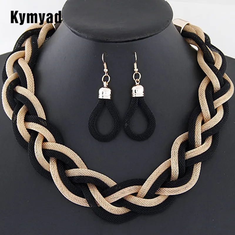 Женский геометрический комплект из колье и серёг 8 цветов|statement jewelry sets|jewelry setsearrings