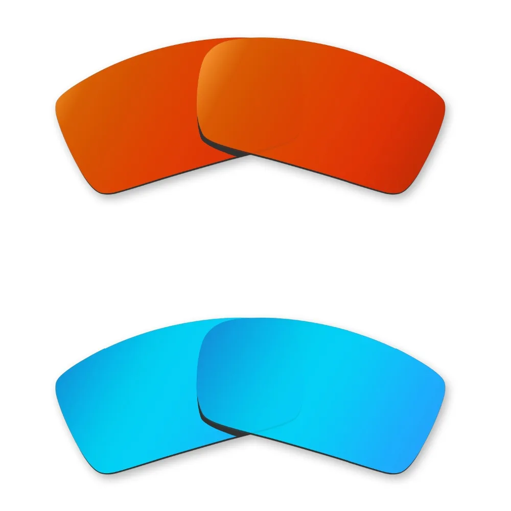 

2 пары поляризованных солнцезащитных очков Glintbay, Сменные линзы для Oakley Gascan Fire Red и Ice Blue