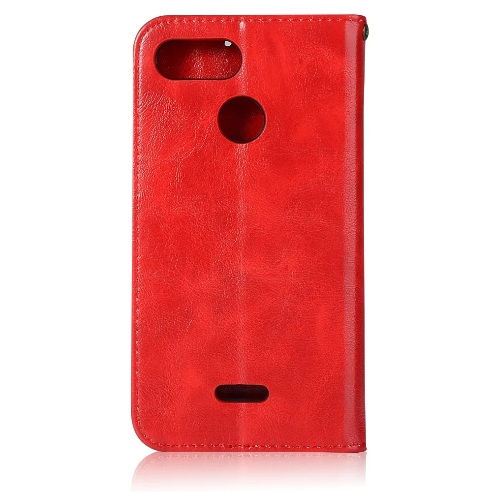 Роскошные Ретро Fundas флип чехол для Xiaomi Redmi 6 случаях кожа + Мягкий силиконовый