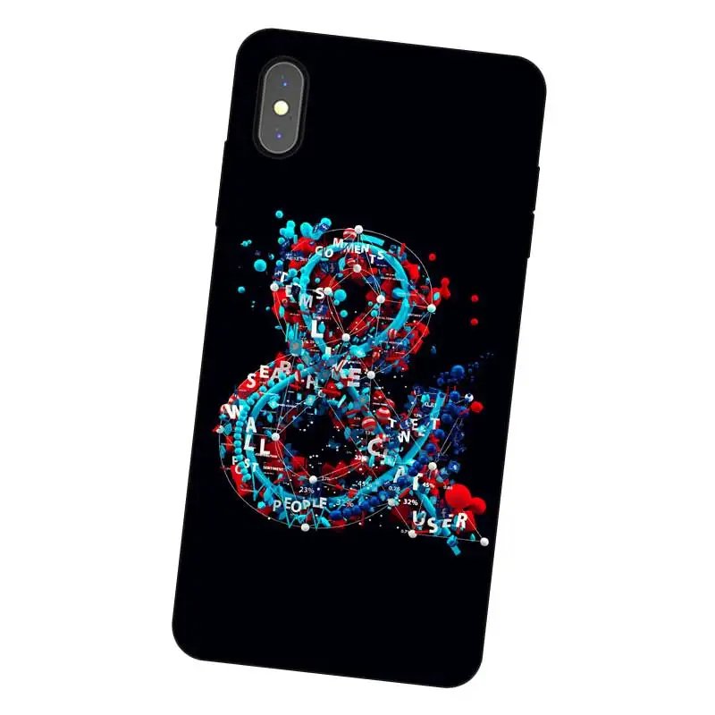 N253 художественный цветной черный силиконовый чехол для Apple iPhone 11 Pro XR XS Max X 8 7 6 6S Plus