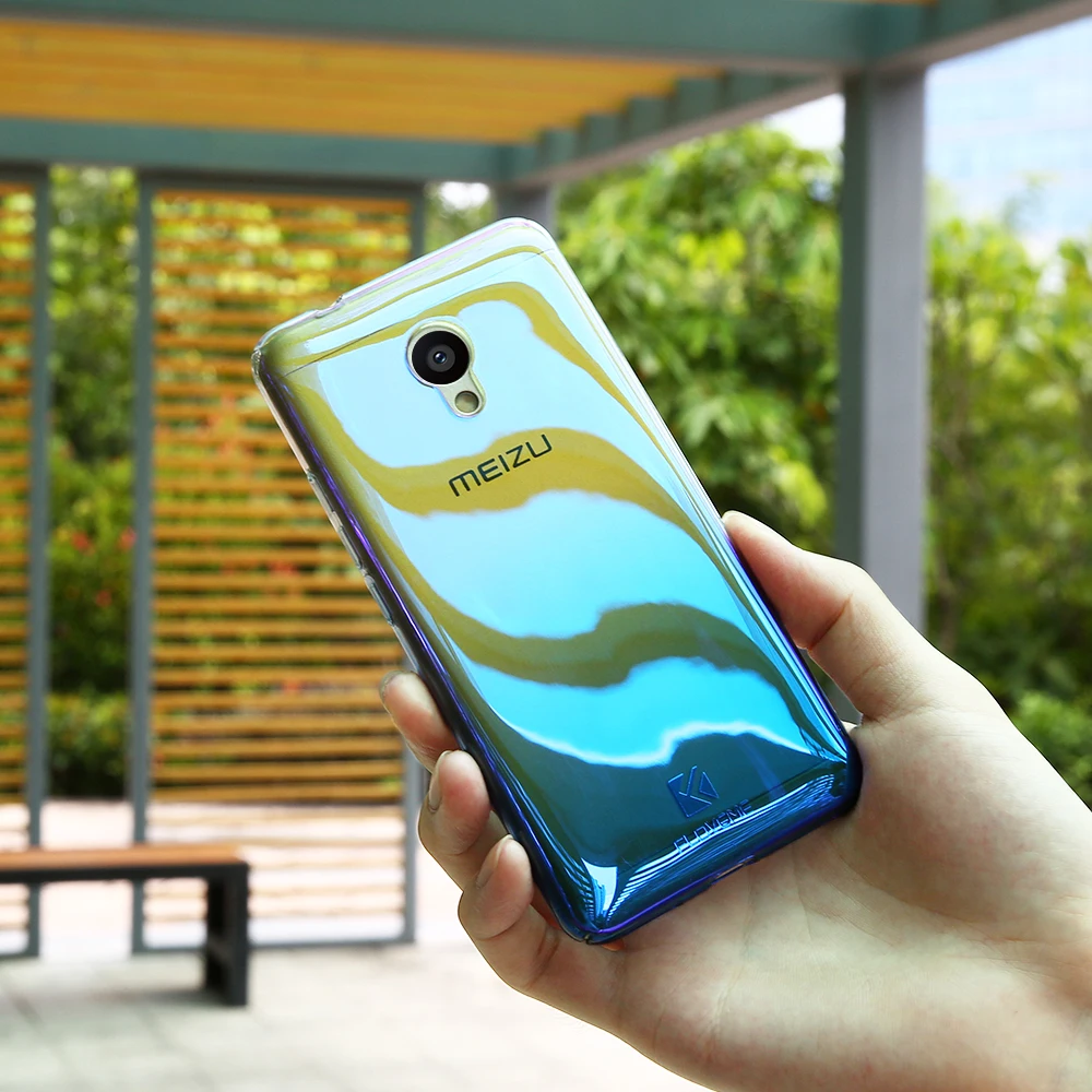 FLOVEME синий светильник чехол Aurora для Meizu U10 M5 M5s s Роскошный прозрачный жесткий