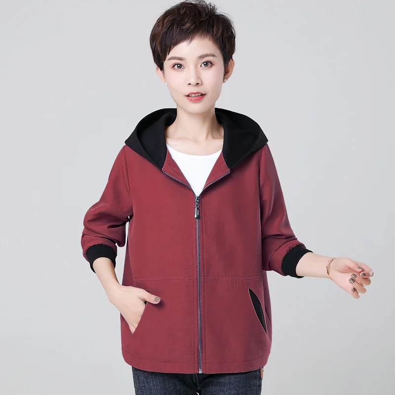 Женская Повседневная куртка с капюшоном большие размеры M-XXXXL Новое поступление