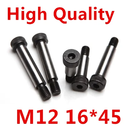 2 Pieces M12 Threaded 16*45mm 12.9 Grade Alloy Steel Hexagon Socket Head Shoulder Screw Bolt |