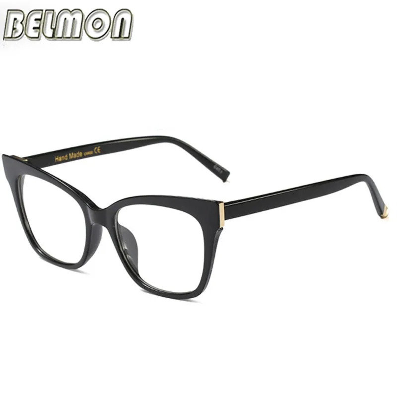 Belmon, оправа для очков, женские компьютерные оптические очки по рецепту, оправа для очков, прозрачные линзы, очки, 97564 - Цвет оправы: 97564 Black