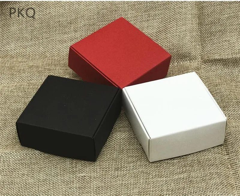 50 шт Бесплатная доставка крафт-бумажная коробка 350gsm из крафт-картона