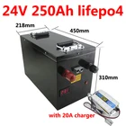 Аккумулятор lifepo4 на солнечной батарее, 24 В, 250 А  ч, водонепроницаемый, UPS А  ч