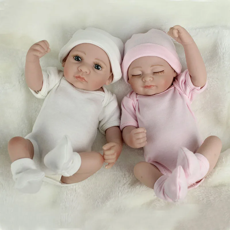 Кукла Reborn 10 дюймов мини Новорожденный ребенок игровой домик игрушки полный винил