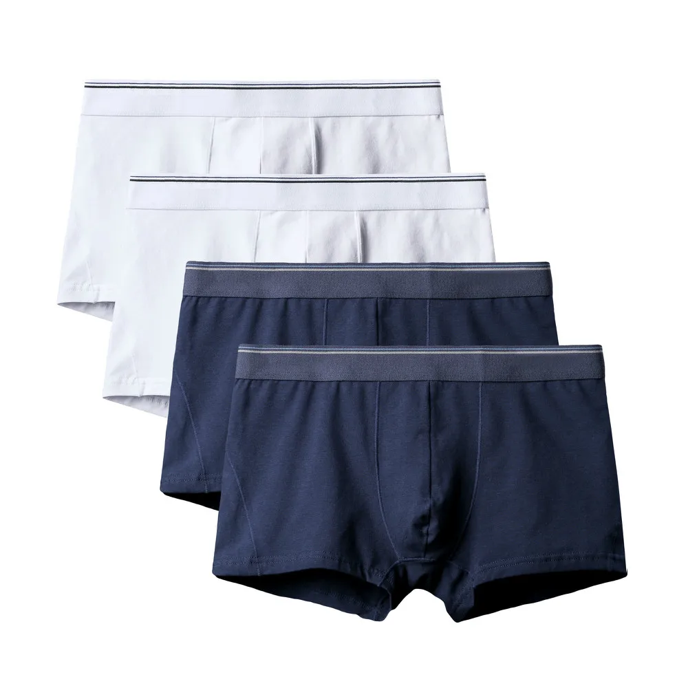 4Pcs A2425 Mix B22 4 шт./партия, горячее мужское хлопковое нижнее белье, мужские боксеры, привлекательное нижнее белье, мужские комфортные трусики из «дышащей» ткани, Cueca, боксеры, шорты, плюс жир 6XL - Цвет: 4Pcs A2425 Mix B22