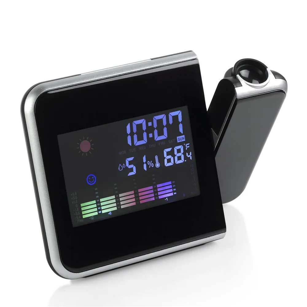 Proster Digital Projection Alarm Clock Weather Station with Temperature Thermometer Humidity Hygrometer | Инструменты