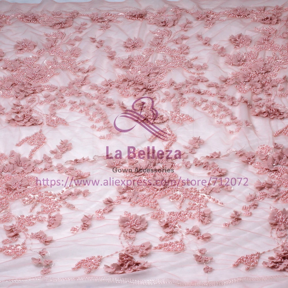 La Belleza 1 ярд 3D Цветы кружевная ткань 5" Ширина в 6 цветов LN1701