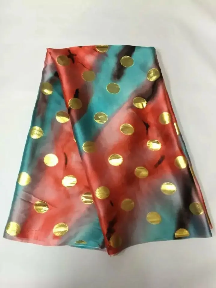 5 Y/pc Fashionable real gold silk lace embroidery african smooth and soft copper velvet fabric for dress JS2-1 | Дом и сад