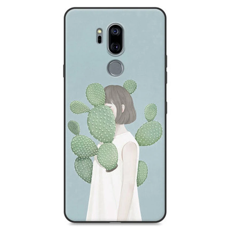 Чехол для телефона LG G7 тонкий чехол ThinQ G710 мягкий ТПУ с цветочным рисунком G 7 G7ThinQ |