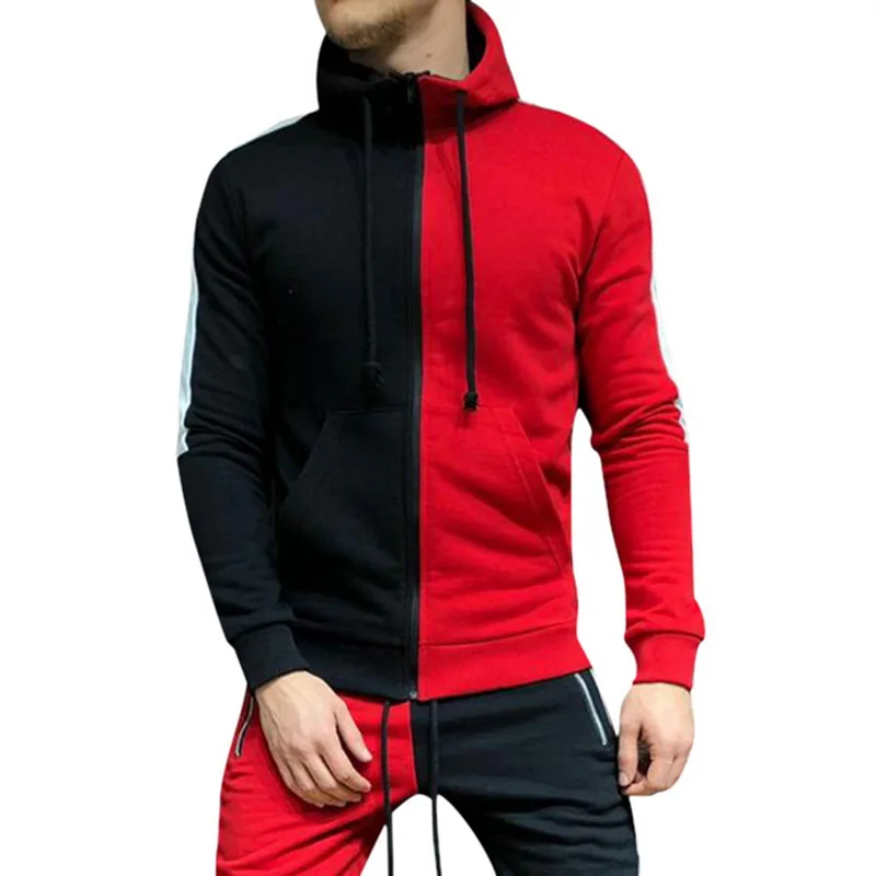 hoodies 6 Laamei, Брендовые мужские толстовки, новинка, Модные осенние Лоскутные толстовки, спортивные Лоскутные толстовки, облегающий спортивный костюм - Color: hoodies 6