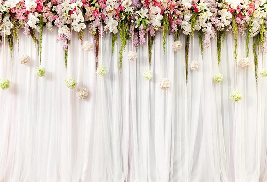 

Vinyl Photo Backdrop Wedding Flower Background fondo fotografico