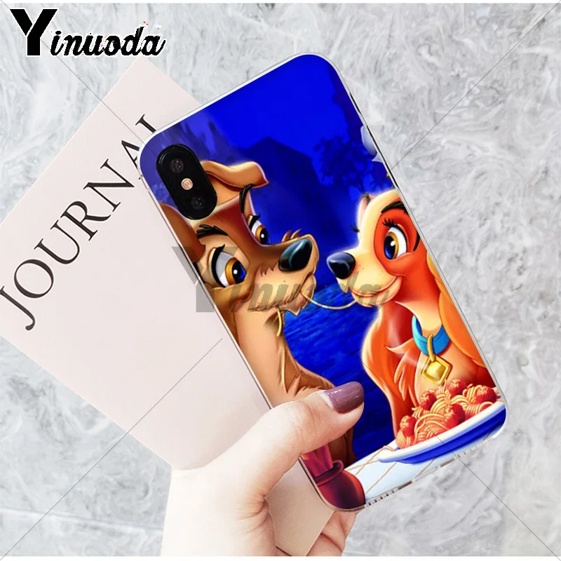 Yinuoda мультяшная собака Леди и бродяга DIY Роскошный Высокий защитный чехол для iPhone 8 7 6 6S Plus X XS MAX 5 5S SE XR 11 11pro 11promax