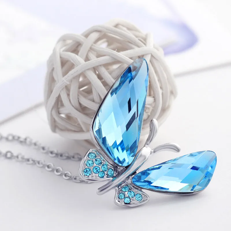 Элегантное Длинное Ожерелье Neoglory с австрийским кристаллом и подвеской в виде