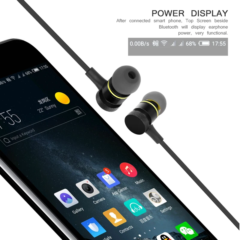 Magift M11 Спорт Bluetooth наушники V5.0 Bass Музыка Беспроводной вкладыши стерео гарнитуры с