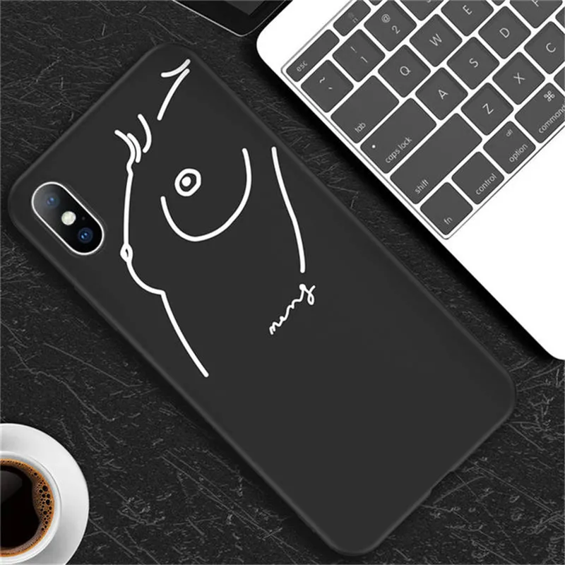 Чехол для Телефона iphone X XS MAX XR простой сексуальный мягкий защитный чехол 6 6s 7 8