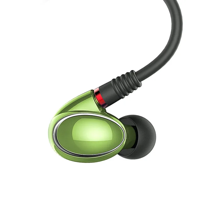 FiiO FH1 Knowles Driver Balanced Armature-Dynamic Hybrid In-ear Earphones With 2.5mm Blacnced And 3.5mm Mic Cable - Цвет: Зеленый