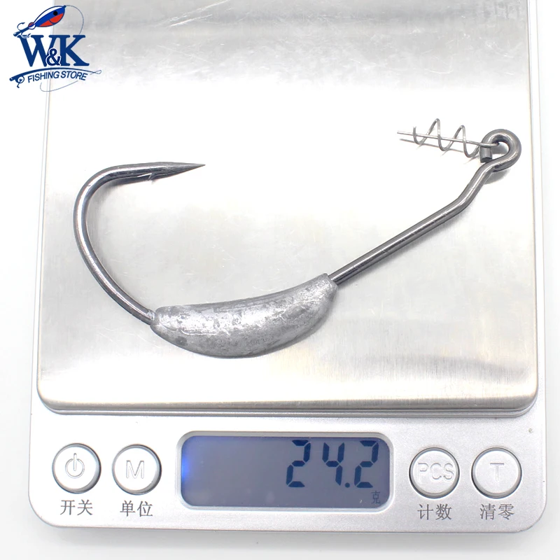 Горячая продажа Weedless крючки для Червяков с 26 г и 24 взвешенные рыболовные
